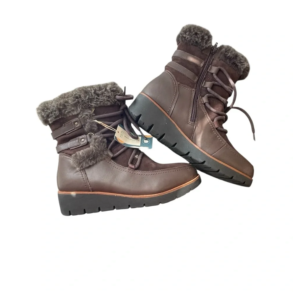 Earth Dark Brown Fur-Lined Winter Boots